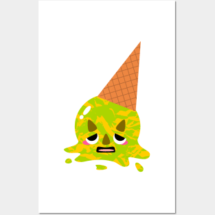 Triceratops Jupiter Ice Cream Cone Posters and Art